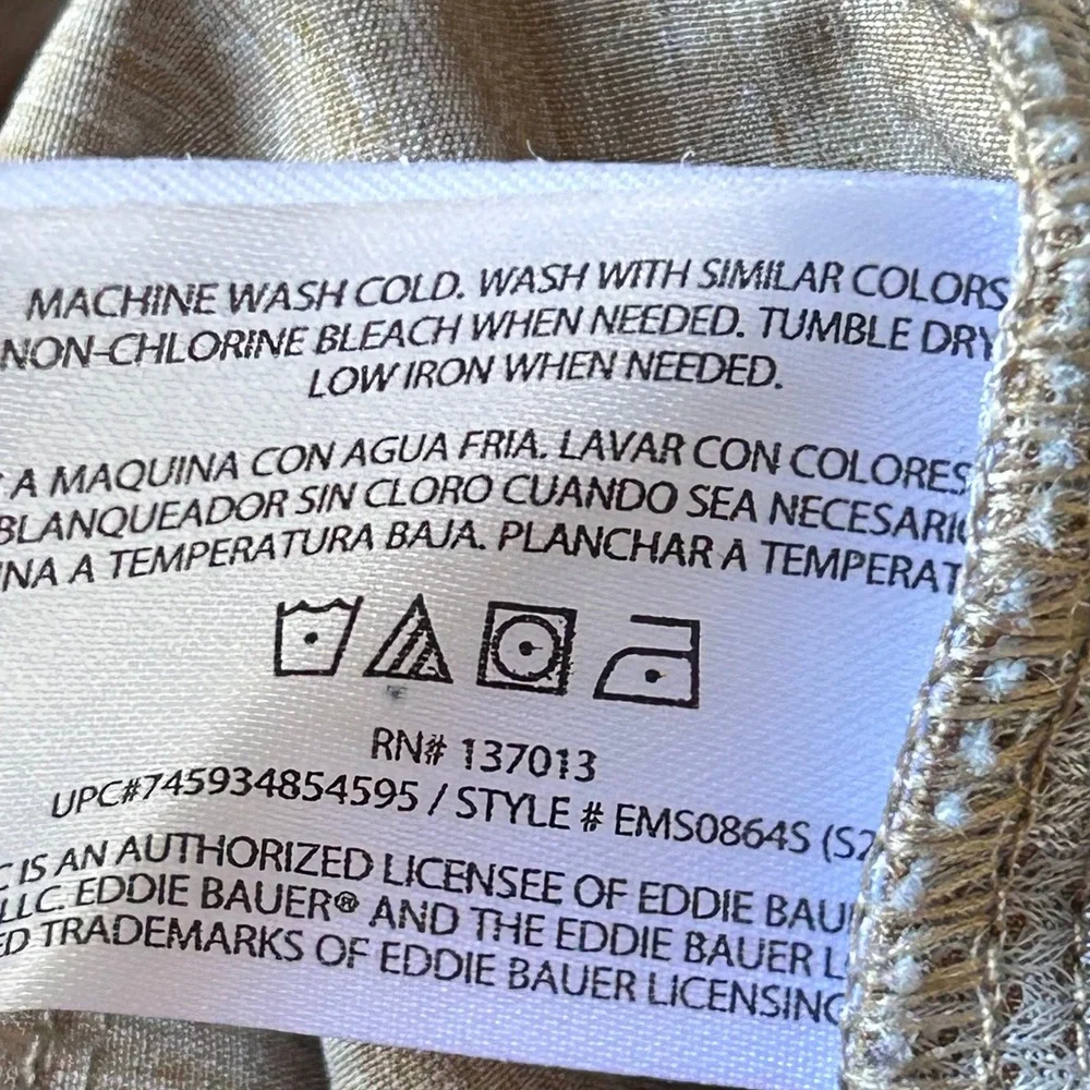Eddie Bauer Mens Hybrid 2.0 Pull On Drawstring‎ Shorts Casual Khaki Medium